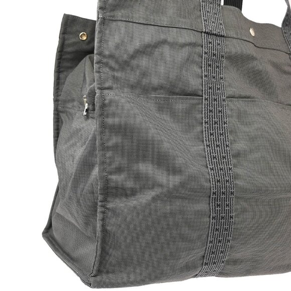 Hermes Gray Canvas Herline Tote GM Handbag 185630 - Picture 3 of 10